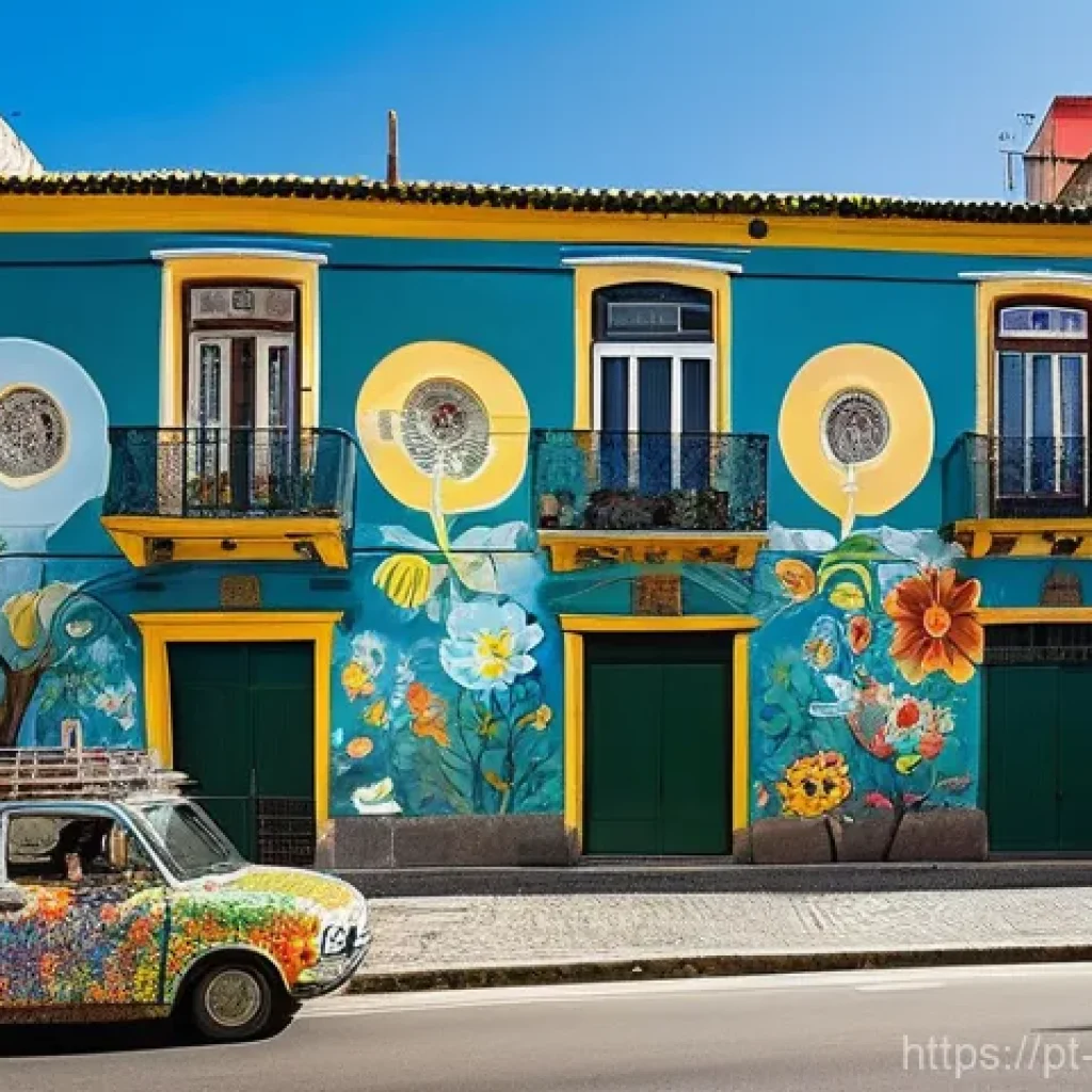 지역 예술 프로젝트 참여로 경제 참여하기 - **Vibrant Urban Mural Transformation:** A wide-angle shot of a once-neglected, now vibrant city stre...