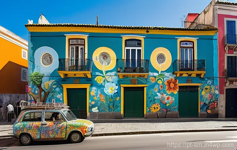 지역 예술 프로젝트 참여로 경제 참여하기 - **Vibrant Urban Mural Transformation:** A wide-angle shot of a once-neglected, now vibrant city stre...